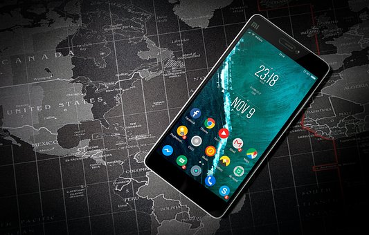Phone, Android, Apps, World Map